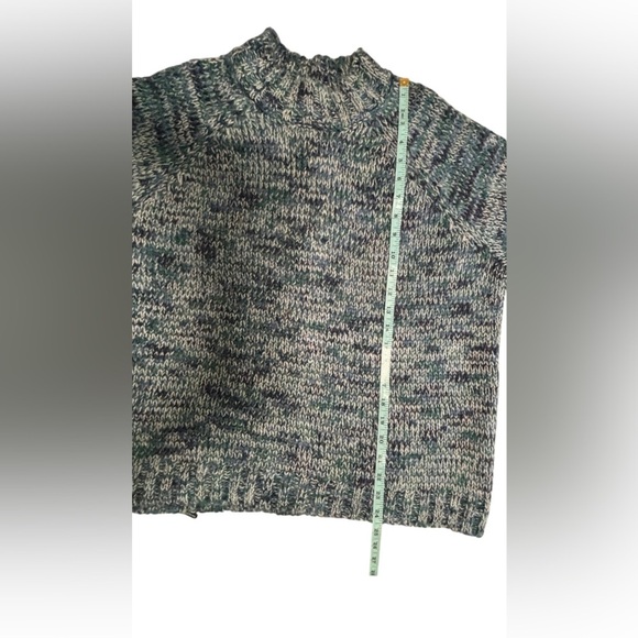 Chunky knit pullover sweater Teal  Sz XL - Picture 7 of 7